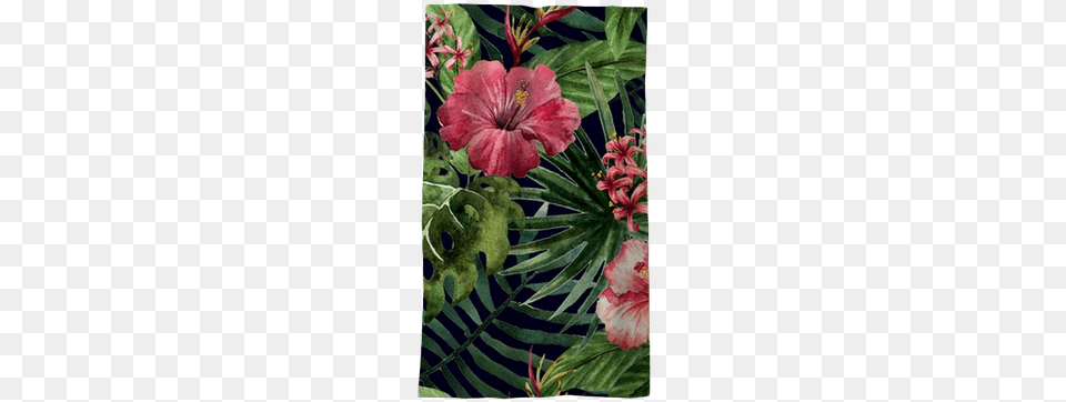 Pattern Orchid Hibiscus Leaves Watercolor Tropics Blackout Walls Need Love The Original Margaritaville Removable, Flower, Petal, Plant, Geranium Free Transparent Png