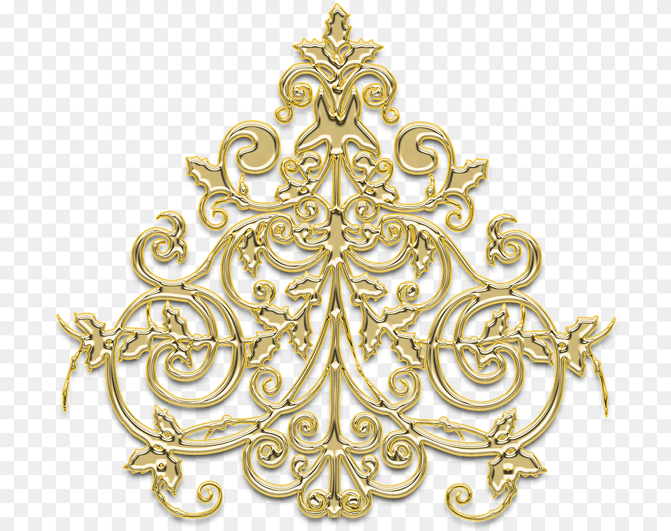Pattern Ornament Chandelier Photo Transparent Background Gold Chandelier Vector, Lamp, Accessories Free Png Download
