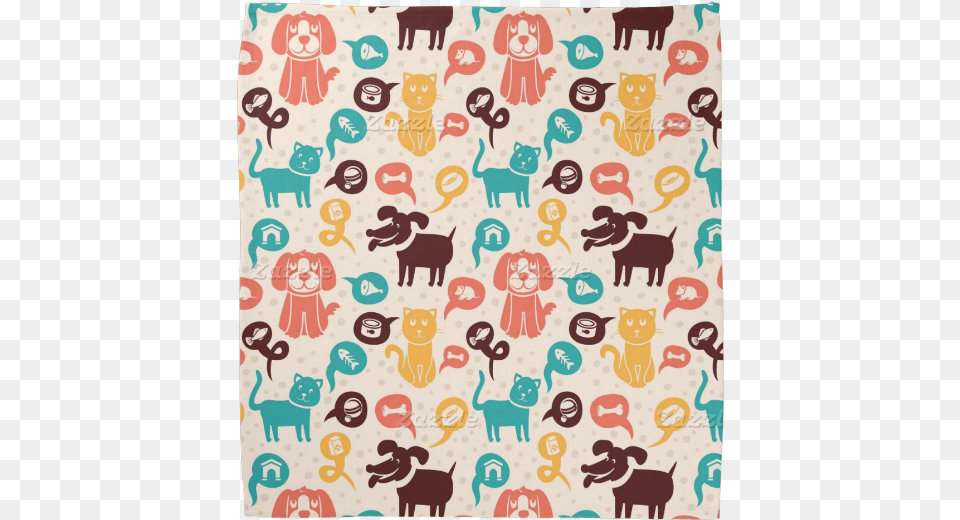 Pattern With Funny Cats And Dogs Bandana Pattern With Funny Cats And Dogs Tote Bag, Home Decor, Rug, Applique, Baby Free Transparent Png