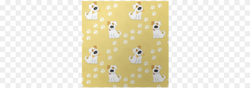 Pattern With White Dogs And Traces Of Dog Paws Dog, Home Decor, Animal, Canine, Mammal Png Image