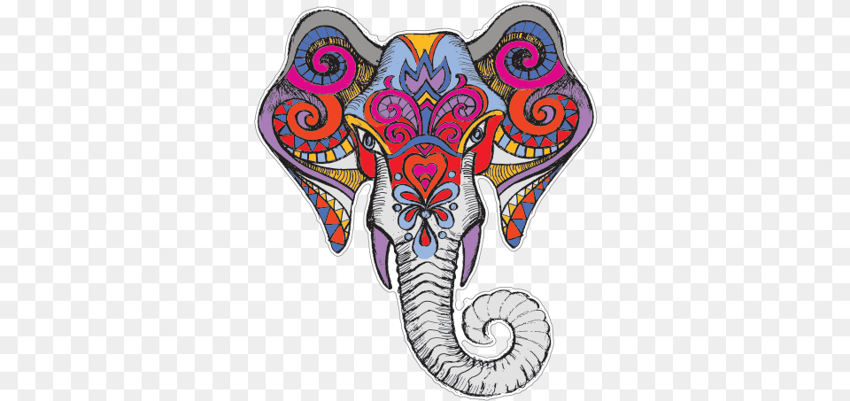 Patterned Drawing At Getdrawings Indian Elephant Head Art, Animal, Mammal, Wildlife, Insect Free Png Download