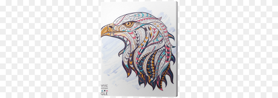 Patterned Head Of Eagle On The Watercolor Background Eagle Colorful, Art, Drawing, Animal, Fish Png Image