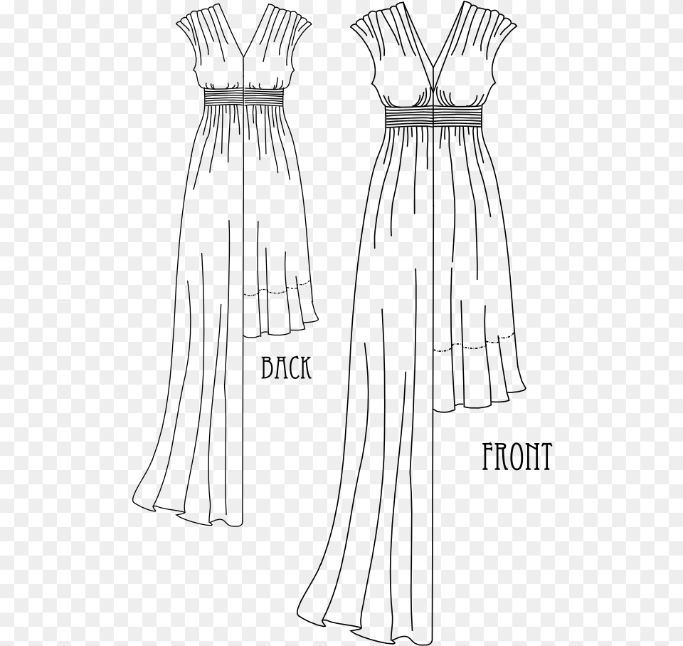 Patterns For Goddess Dress, Gray Free Png