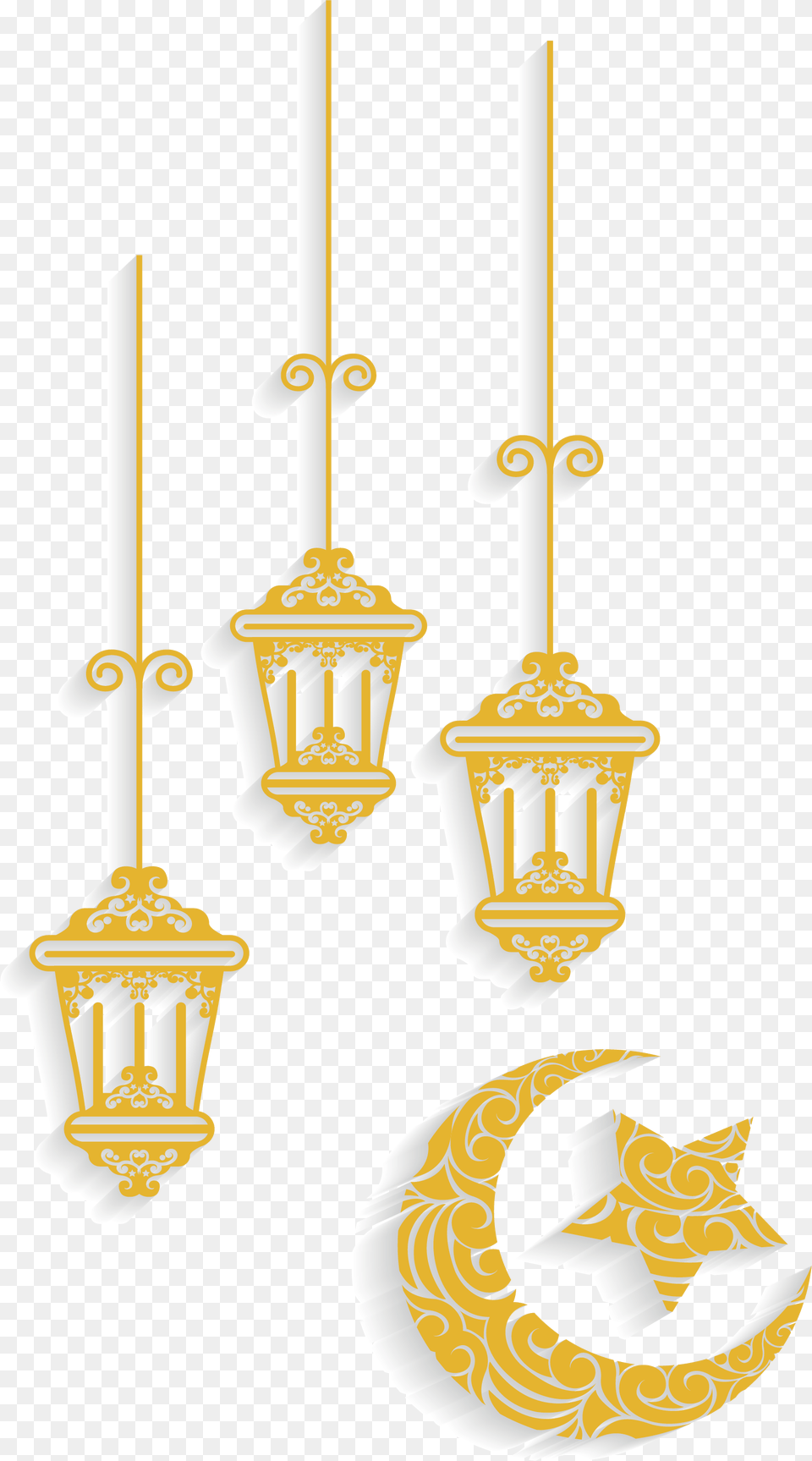 Patterns Ornament Islamic Ornaments Geometric Islam Eid Al Fitr, Chandelier, Lamp, Gold Png Image