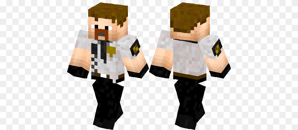 Paul Blart Mall Cop Yandere High School Minecraft Skin, Person, Clothing, Shirt Png