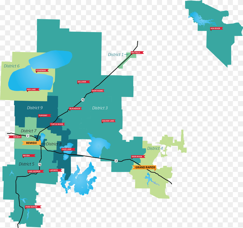 Paul Bunyan Communications District Map Map, Chart, Plot, Atlas, Diagram Free Png Download