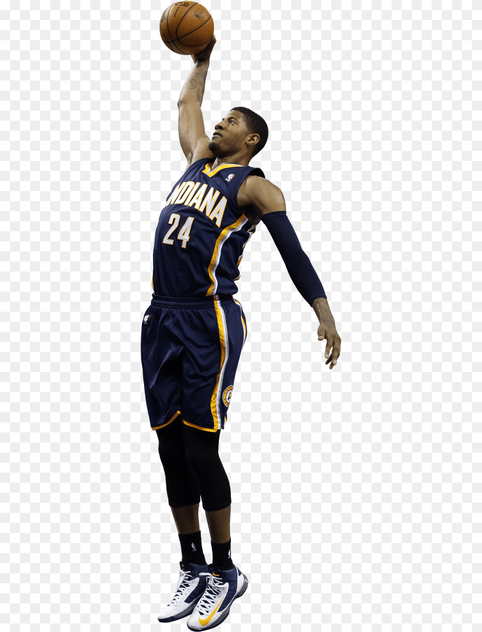 Paul George Dunk, Sphere, Shoe, Clothing, Person Free Png Download