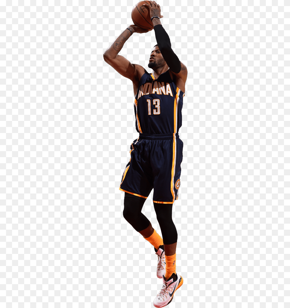 Paul George Nba Player Cut Out, Footwear, Person, Shoe, Clothing Png Image