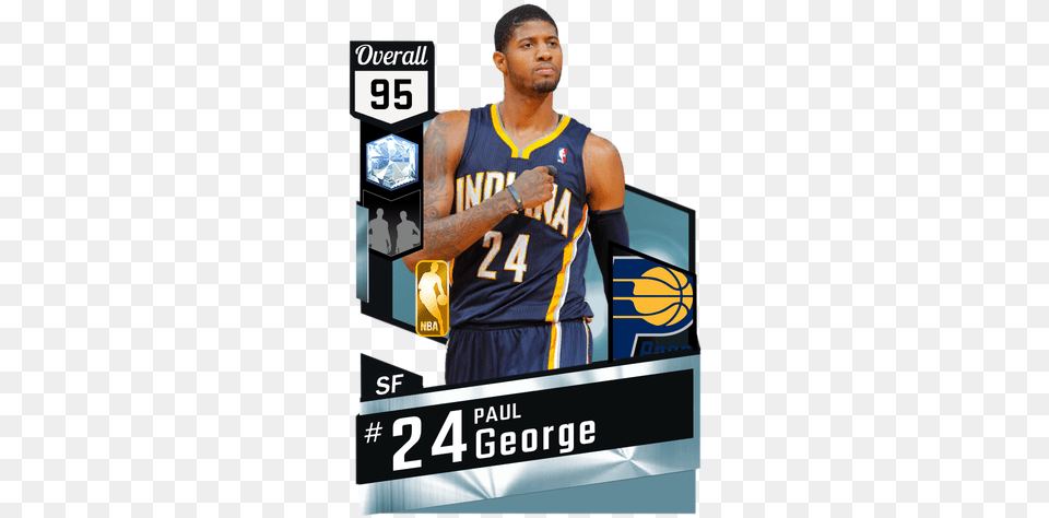 Paul George Nba Players Cards, Person, People, Shirt, Clothing Png Image
