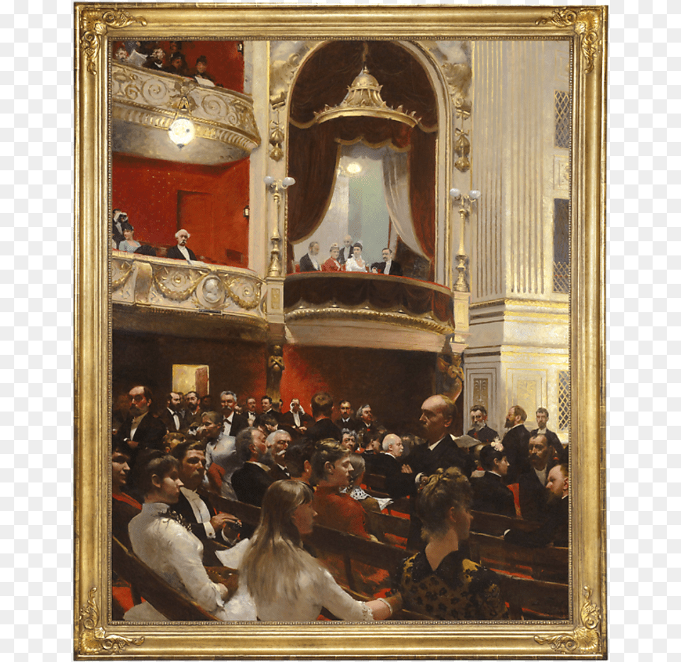 Paul Gustav Fischer Theatre, Painting, Art, Adult, Person Free Png