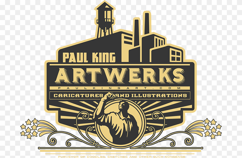 Paul King Artwerks Vintage Factory Logo, Architecture, Building, Person, Man Free Png Download