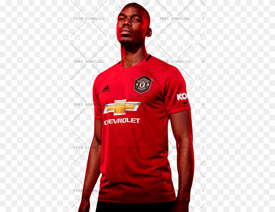 Paul Pogba Transparent Bg, Clothing, Shirt, T-shirt, Adult Free Png Download