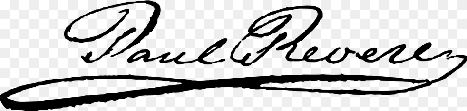 Paul Revere Signature, Gray Png