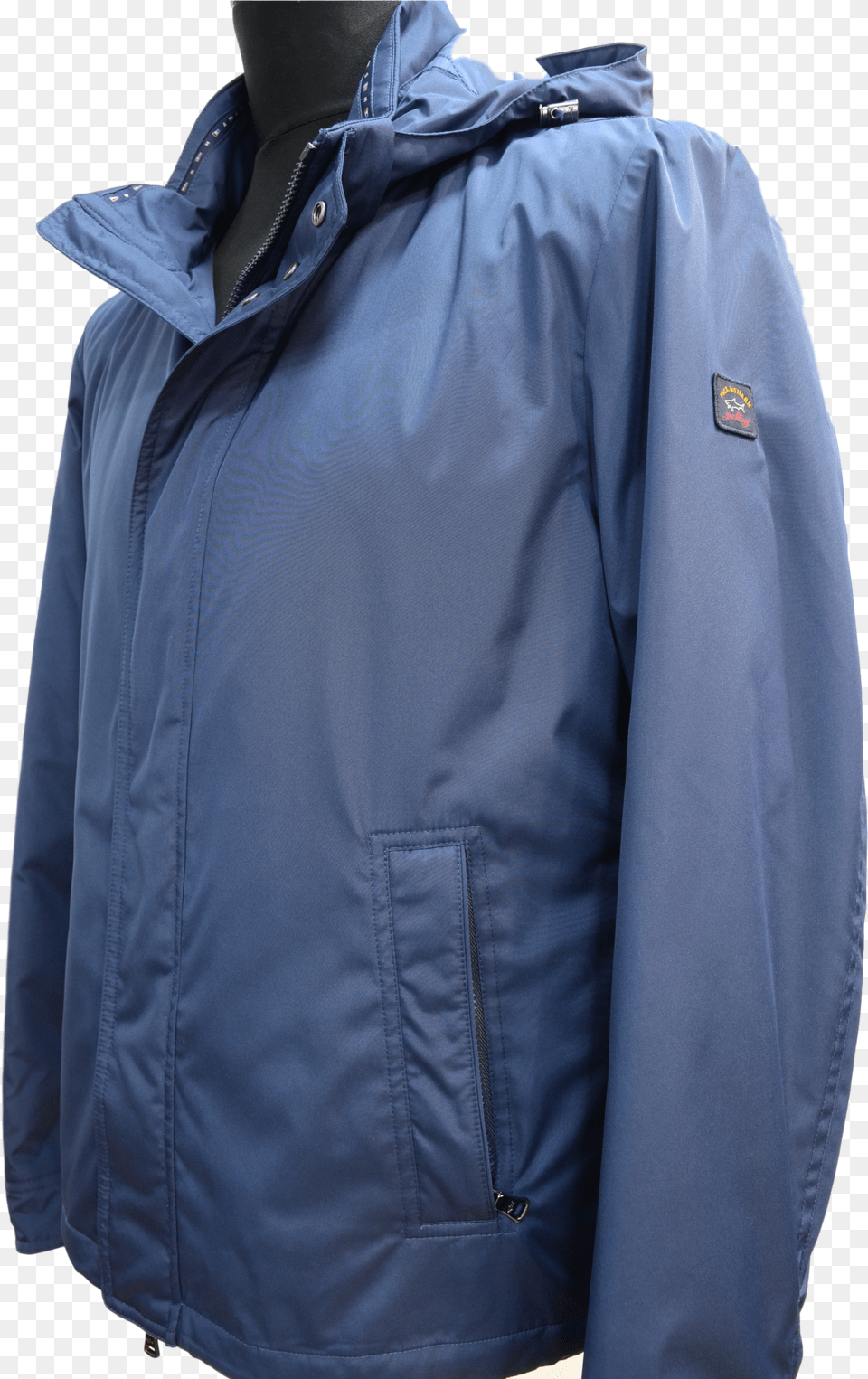 Paul Shark Quilted Jacket With Detachable Hood Blue Hood Free Png Download