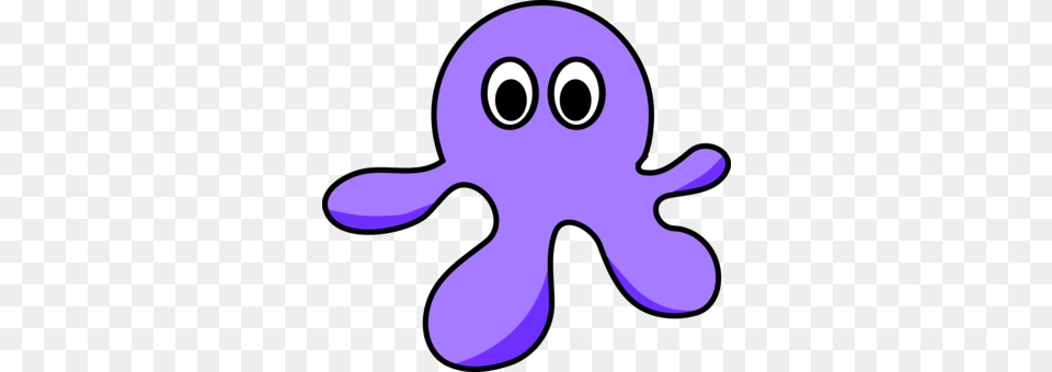 Paul The Octopus Cephalopod Common Octopus Cartoon, Purple, Plush, Toy, Animal Png