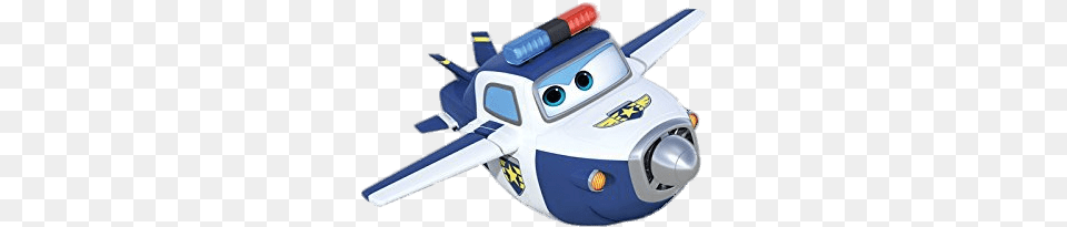 Paul The Police Airplane Paul From Super Wings, Aircraft, Transportation, Vehicle Png Image