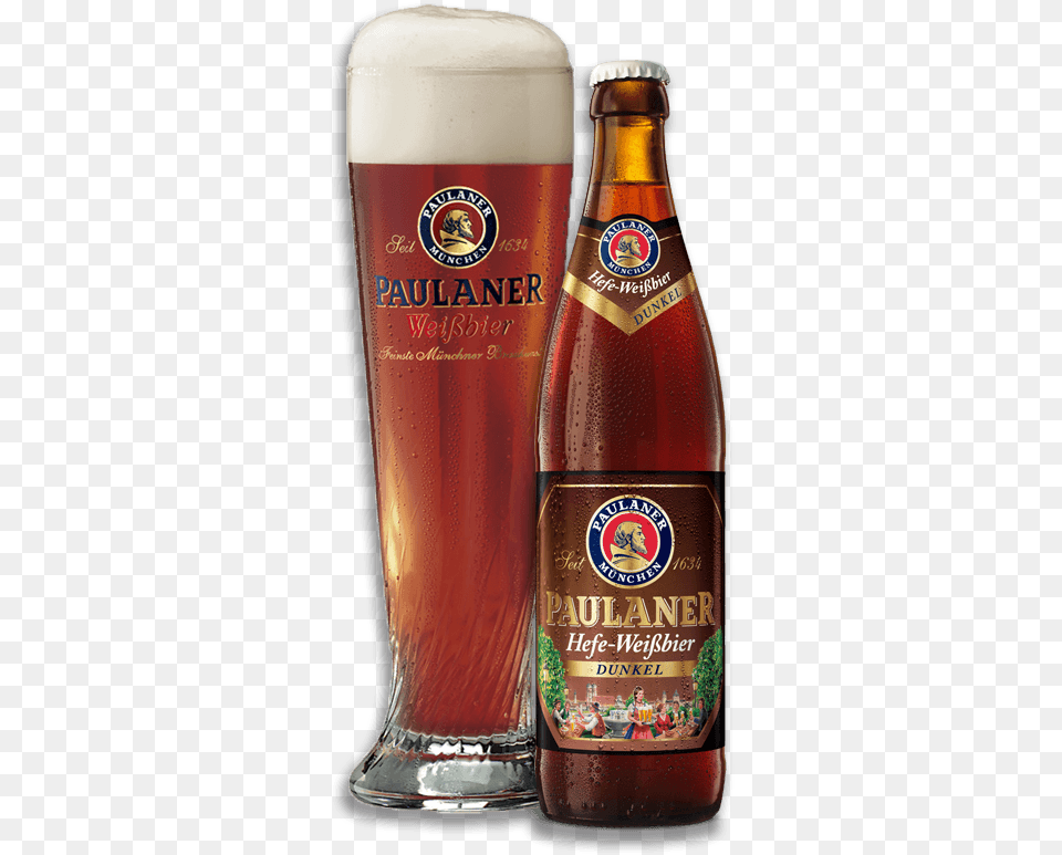 Paulaner Hefe Weissbier Dunkel, Alcohol, Beer, Beverage, Glass Png