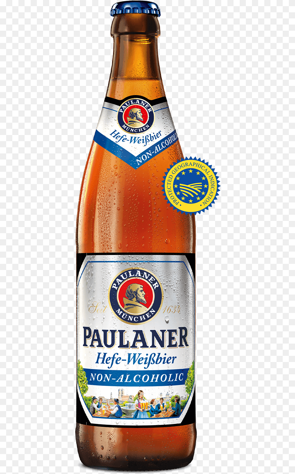 Paulaner Hefe Weissbier Non Alcoholic, Alcohol, Beer, Beer Bottle, Beverage Free Png Download