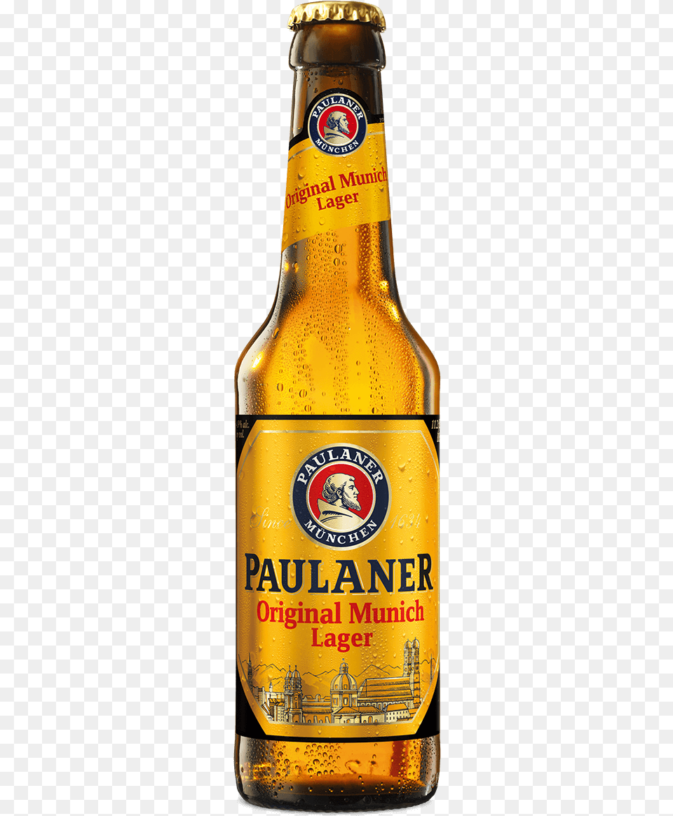 Paulaner Lager, Alcohol, Beer, Beer Bottle, Beverage Png