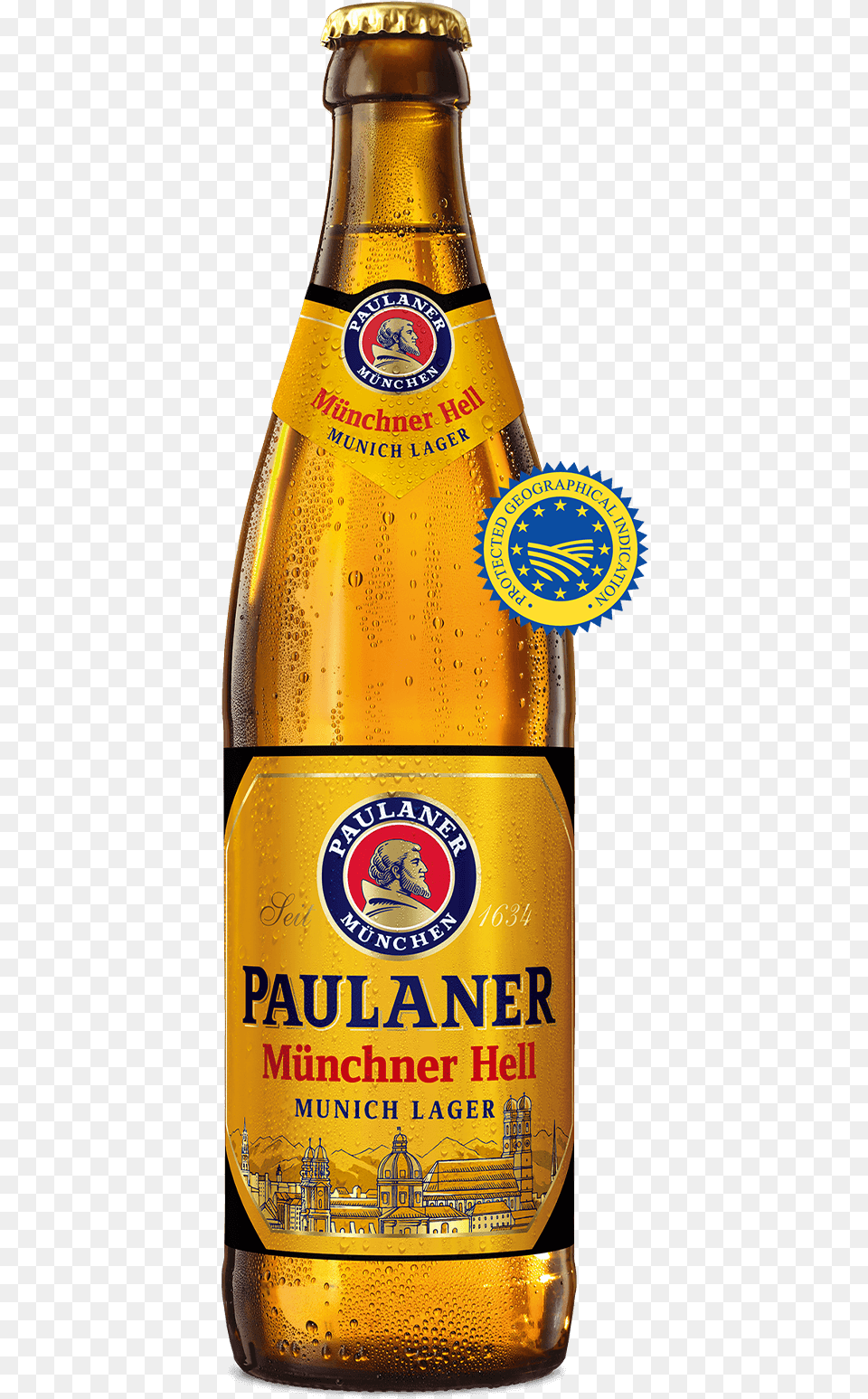 Paulaner Munchner Hell, Alcohol, Beer, Beer Bottle, Beverage Free Png Download