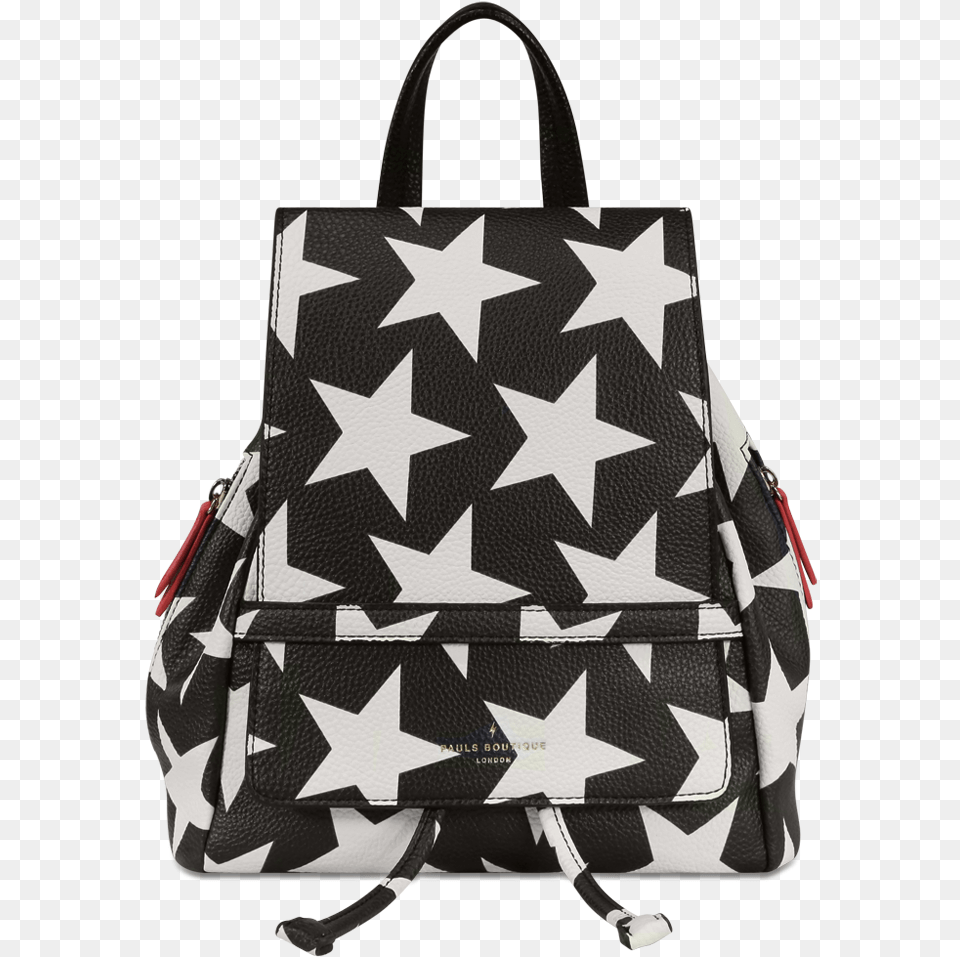 Pauls Boutique Charlie Backpack In Black With White Zaino Pauls Boutique, Accessories, Bag, Handbag, Purse Png Image