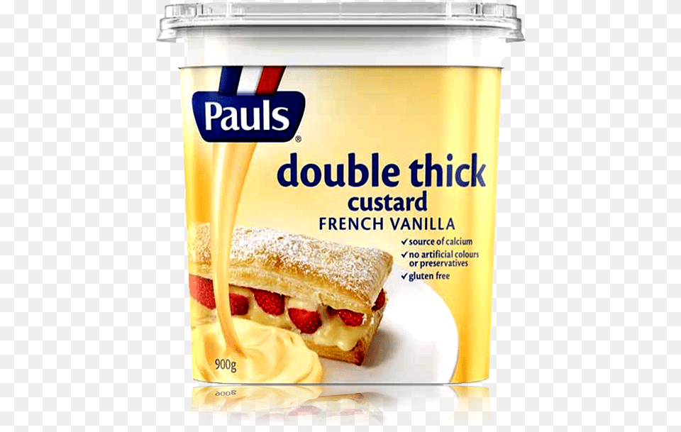 Pauls Double Thick French Vanilla Custard Pauls Double Thick French Vanilla Custard, Dessert, Food, Pastry, Tin Free Png Download