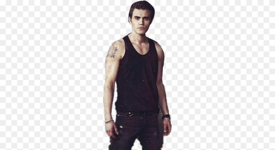 Paulwesley Paul Tvd To Thevampirediaries Survivor, Person, Clothing, Undershirt, Skin Free Transparent Png