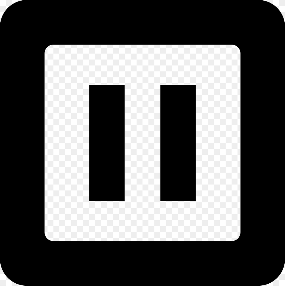 Pause Square Button Icon Download Png Image