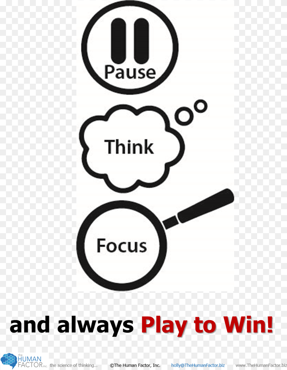 Pause Think And Focus To Win Pause Thinking Free Png Download