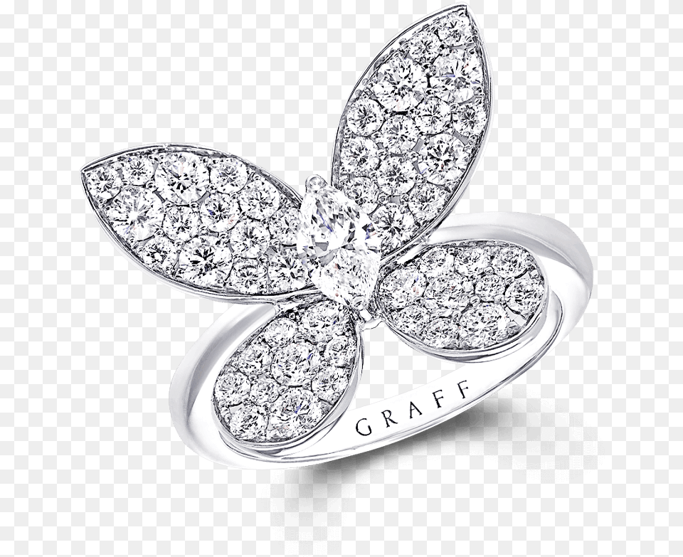 Pav Butterfly Ring Diamond Graff Butterflies Transparent, Accessories, Gemstone, Jewelry, Platinum Png
