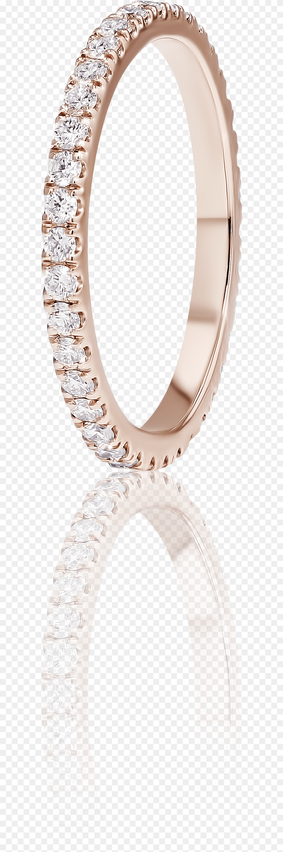Pav Diamond Eternity Wedding Ring In 18k Pink Gold Engagement Ring, Accessories, Gemstone, Jewelry, Ornament Png Image