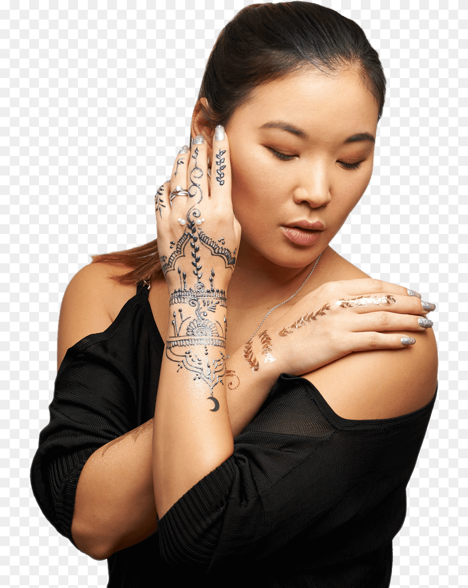 Pavan Henna Bar Tattoo, Adult, Woman, Skin, Person Png Image