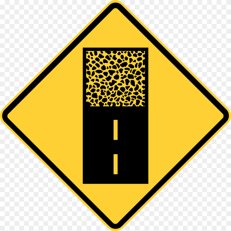 Pavement Ends Sign In United States Clipart, Symbol, Road Sign Png Image