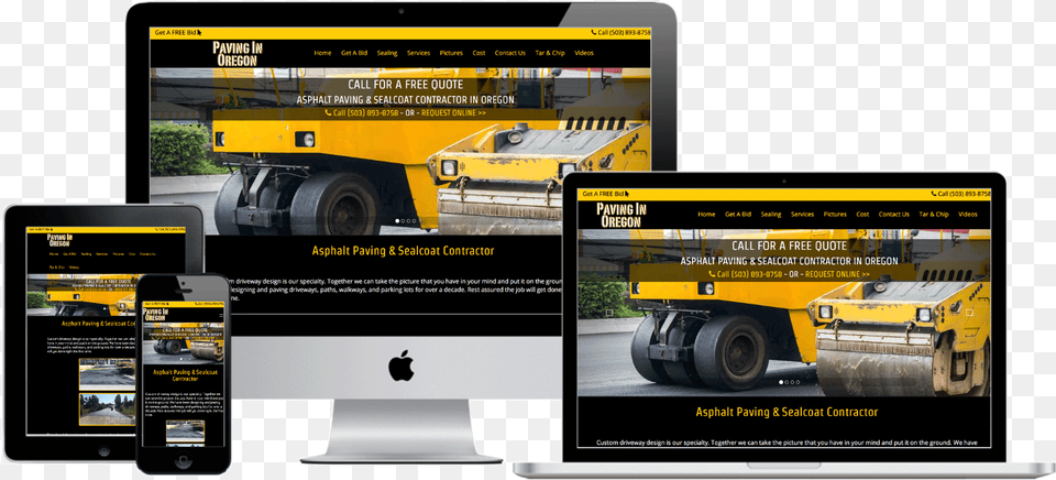 Paving In Oregon Case Study Web Design, Machine, Wheel, Bus, Transportation Free Png Download