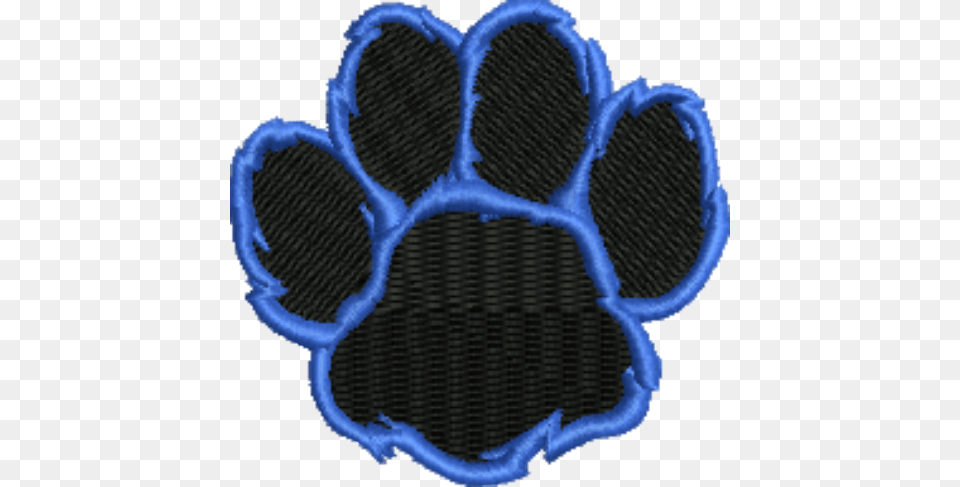 Paw Black With Blue Iron On Patch Dog Free Png Download