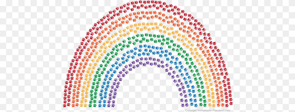 Paw Clipart Rainbow Rainbow Paw Print Background, Arch, Architecture, Pattern Free Transparent Png
