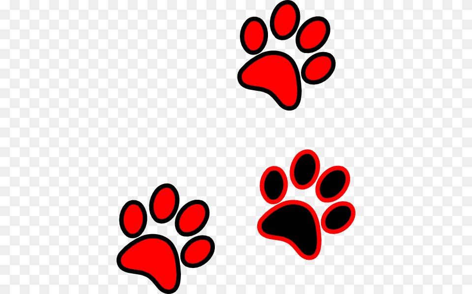 Paw Clipart Red And Blue, Footprint, Dynamite, Weapon Free Png