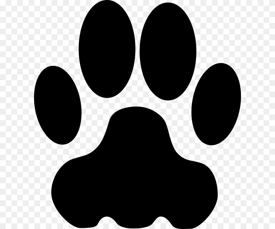 Paw Clipart Simple, Gray Free Png