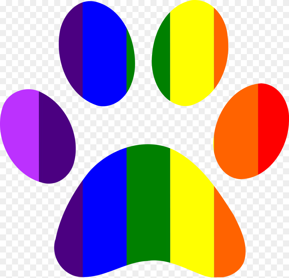 Paw Free On Dumielauxepices Rainbow Paw Print Clipart, Logo Png