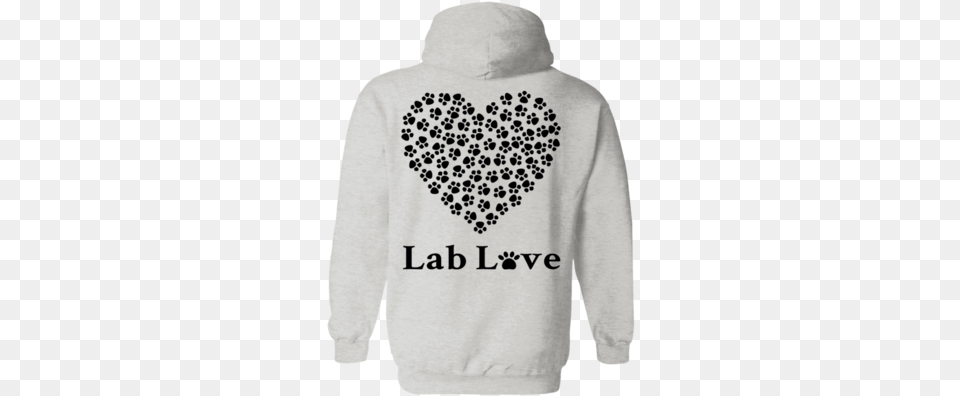 Paw Heart Lab Love Hoodie Dogs Paw Print Heart, Sweatshirt, Clothing, Sweater, Knitwear Png Image