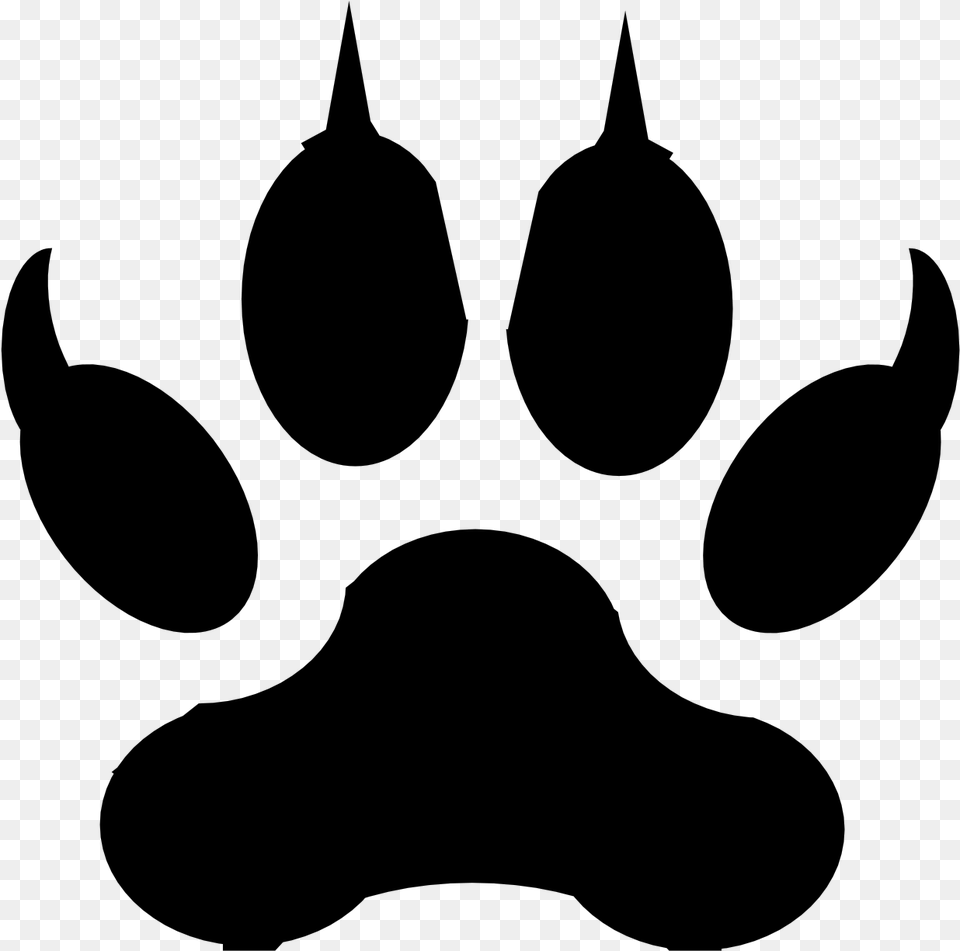 Paw Jaguar Paw Clipart, Gray Free Transparent Png