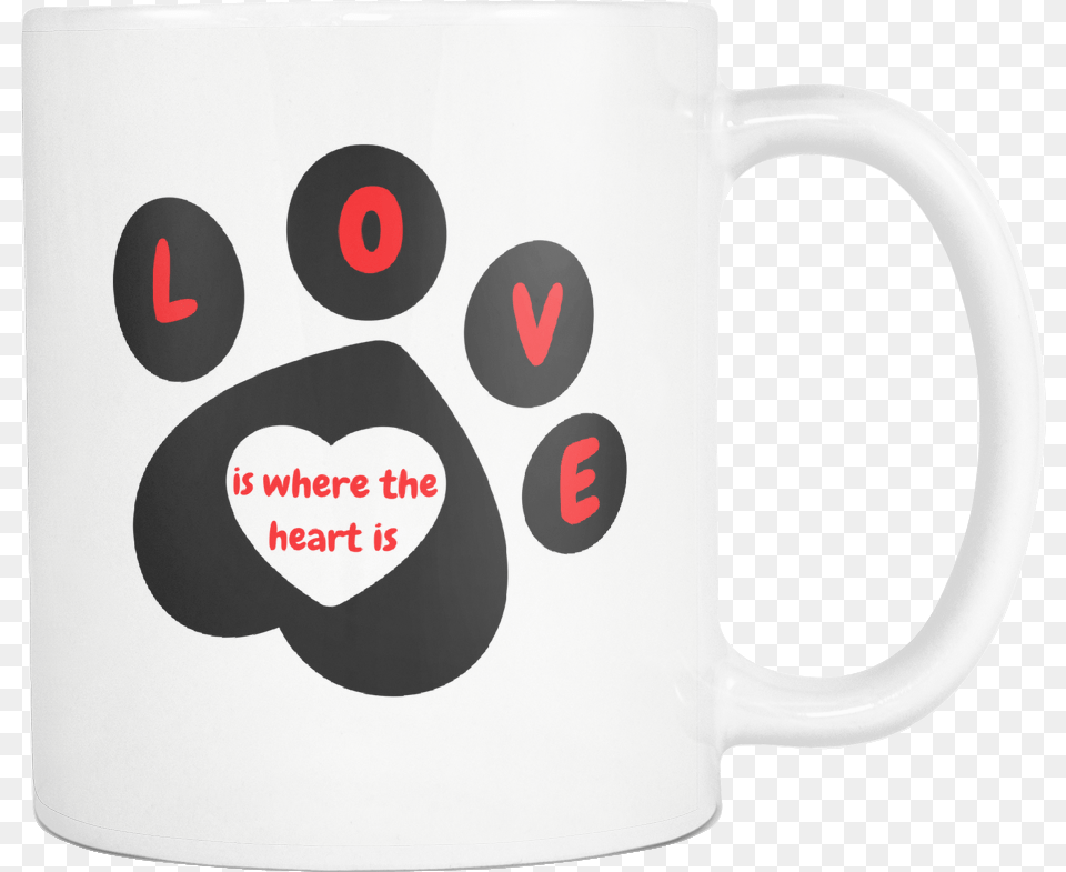 Paw Mug Love Is Where The Heart Is Labradoodle, Cup, Beverage, Coffee, Coffee Cup Free Png Download