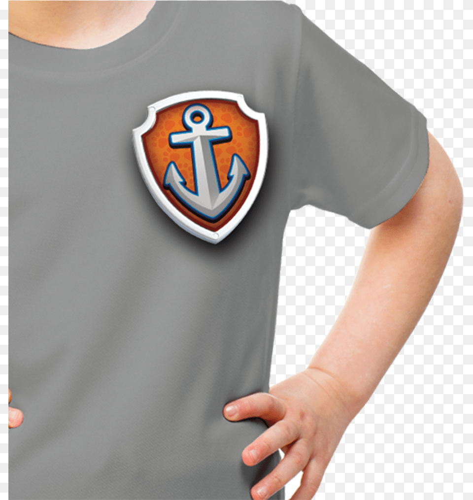 Paw Patrol Action Pupampamp Nickelodeon Paw Patrol Action Pack Pup Amp Badge, Clothing, T-shirt, Shirt, Person Free Png