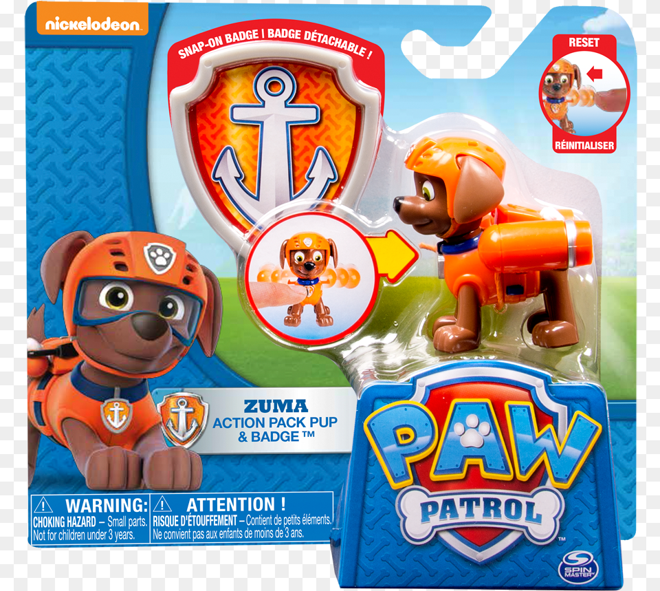 Paw Patrol Action Pupampamp Paw Patrol Action Pack Pup Zuma, Toy, Face, Head, Person Free Transparent Png