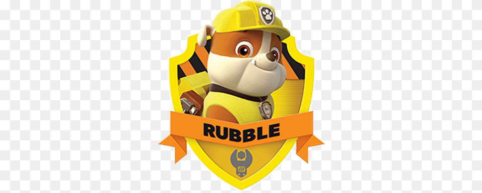 Paw Patrol Characters Rubble, Badge, Logo, Symbol Free Transparent Png