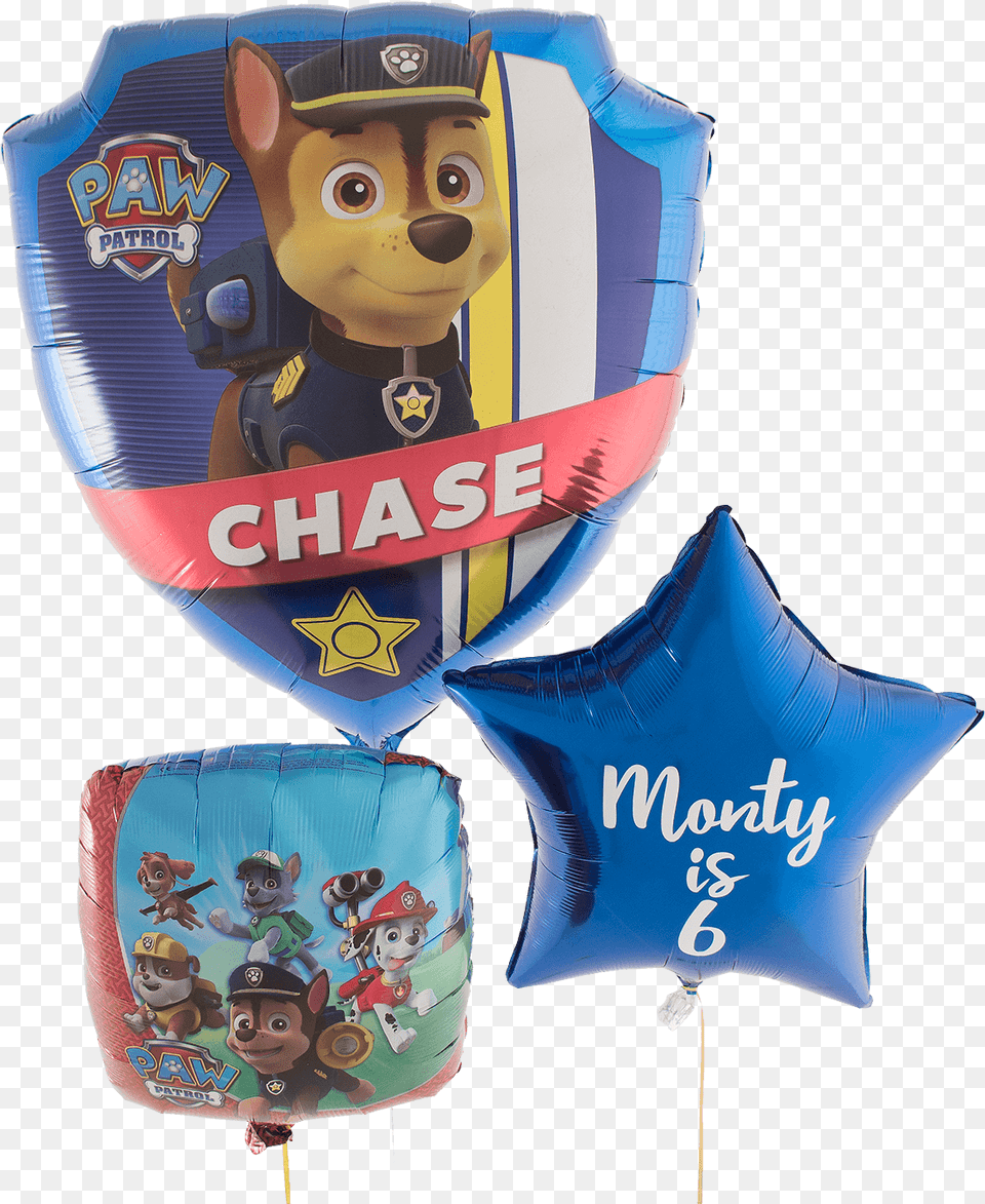 Paw Patrol Chase Amp Marshall Personalised Bunch Balloon, Baby, Person, Face, Head Free Png