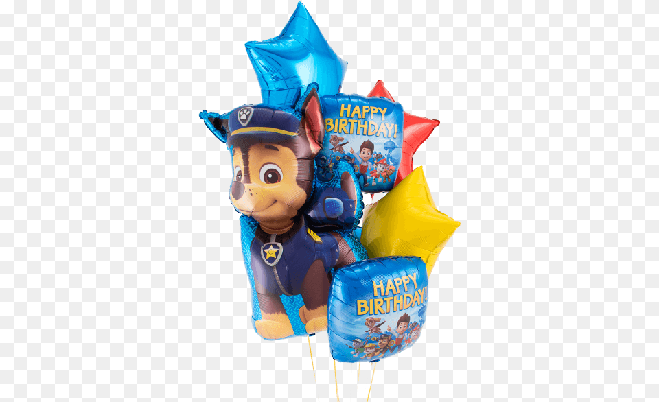 Paw Patrol Chase Birthday Foil Balloon Bouquet Cartoon, Inflatable, Baby, Person Png Image