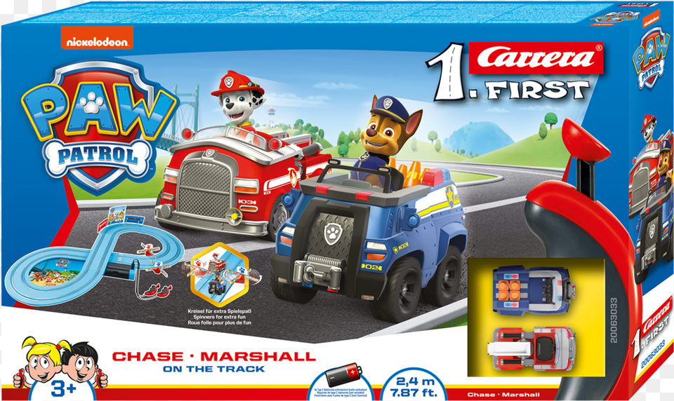 Paw Patrol Chase Marshall Race Track, Wheel, Machine, Toy, Person Free Png Download