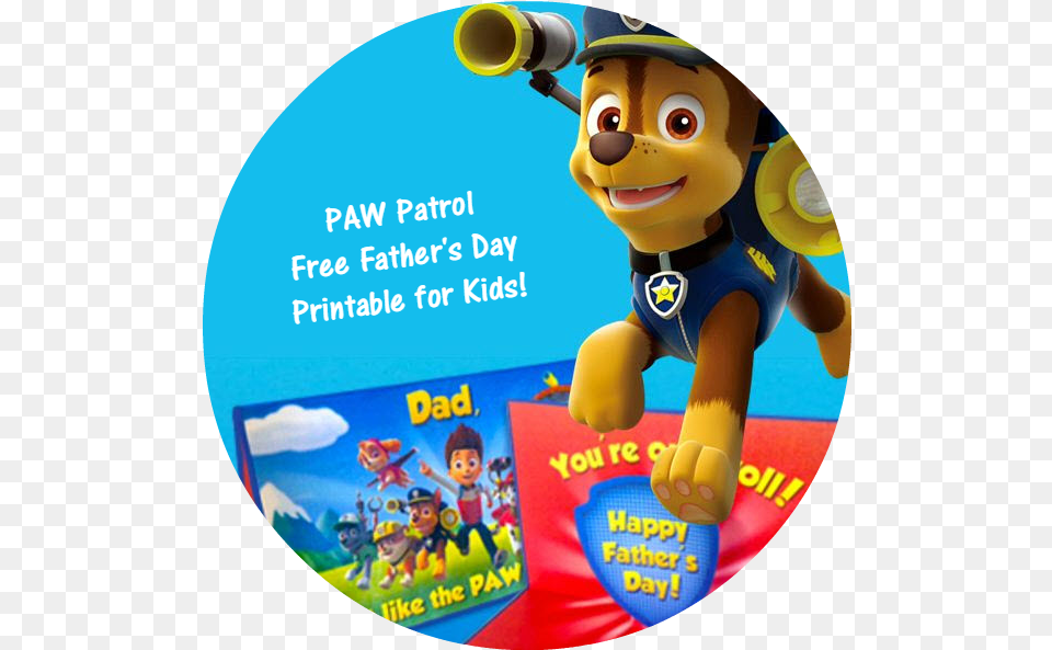 Paw Patrol Fathers Day Marshall And Chase Paw Patrol Round, Disk, Dvd, Child, Female Free Png