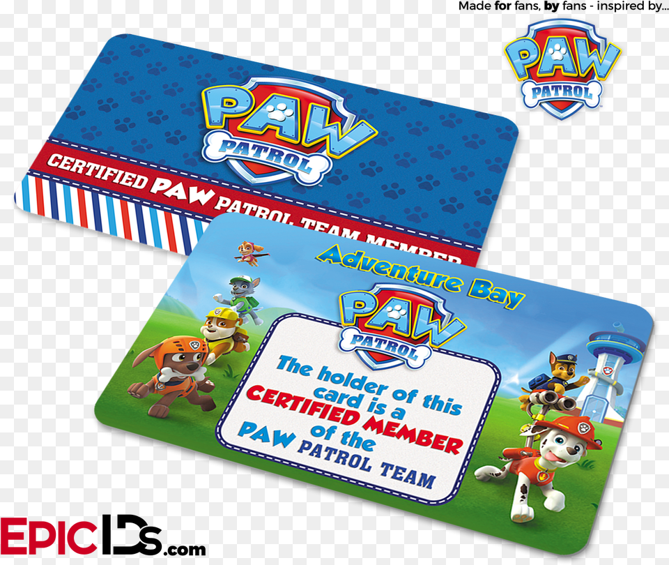 Paw Patrol Inspired Adventure Bay Paw Patrol Id Card Paw Patrol Id, Text, Toy, Baby, Person Free Transparent Png